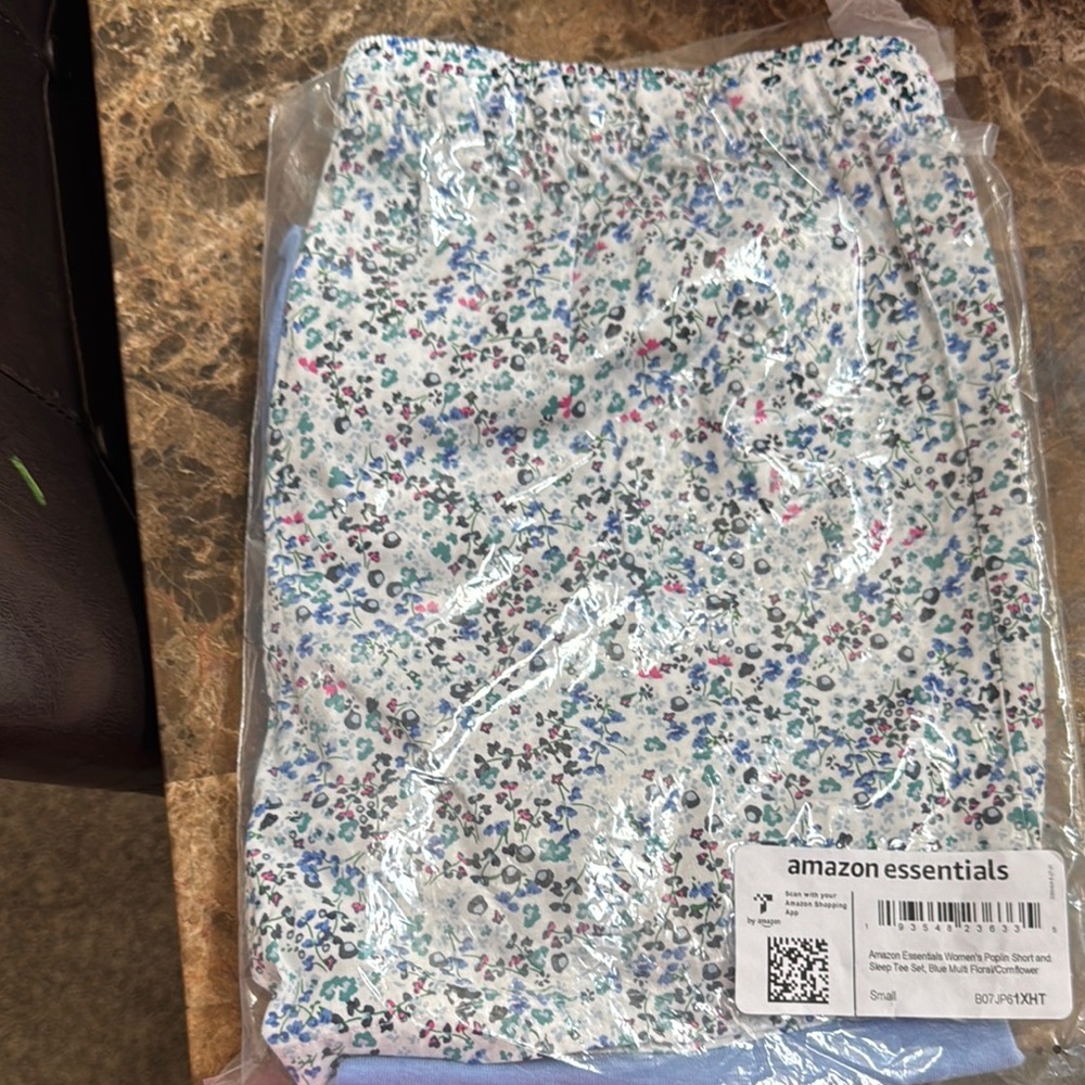 Amazon Essentials Blue and White Midi Pencil Skirt